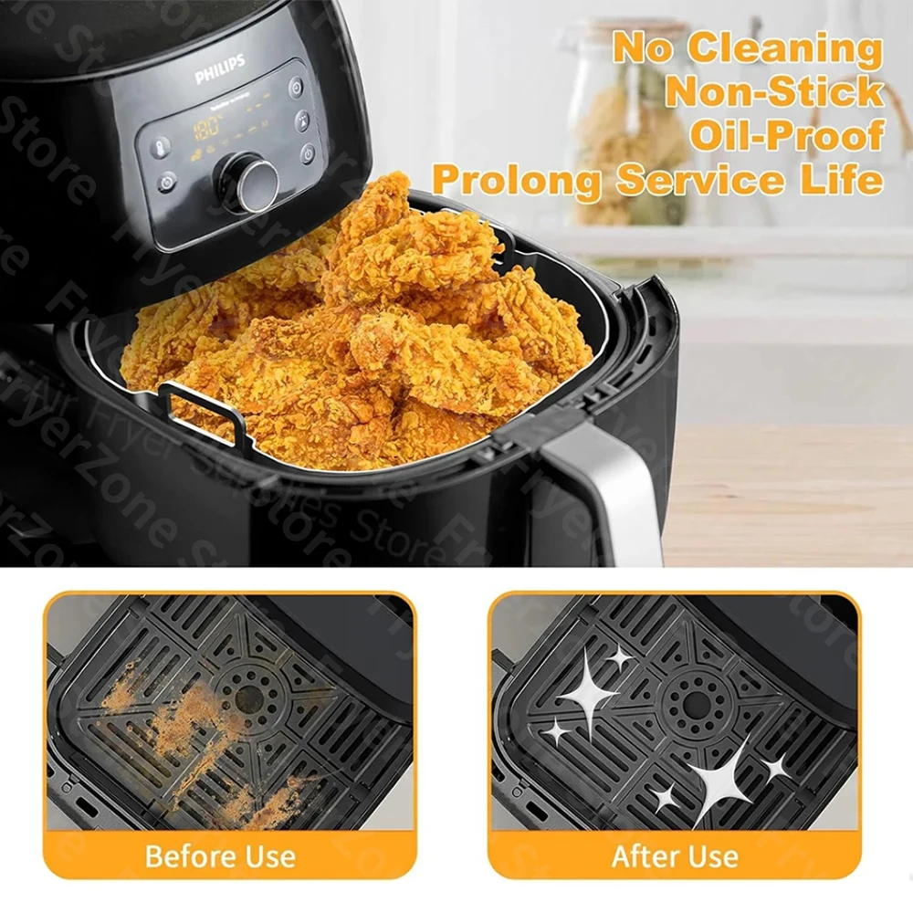 Premium Air Fryer Accessories with Reusable Silicone Liners