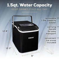 Premium Self-Cleaning Countertop Ice Maker Machine, Handled Portable Ice Maker, Produces 26 lbs. in 24 hrs 2