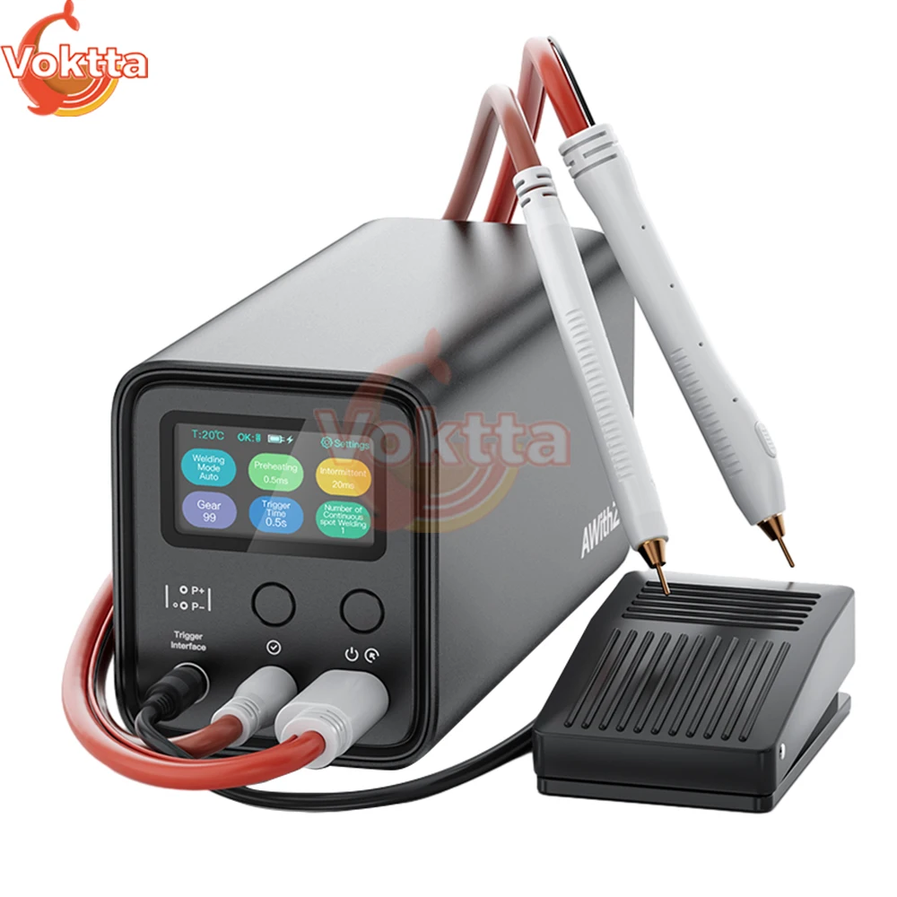 99 Gears Adjustment Energy Storage Farad Capacitor Spot Welding Machine 18650 Lithium Battery Spot Welder DIY 0.4mm Nickel Sheet 6
