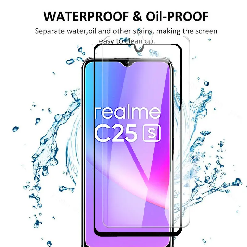 Oppo Realme C25s 보호 유리 용 강화 유리 Realmi Realmy C25 S C 25 S on RealmeC25s C25y 화면 보호기 HD 커버 필름