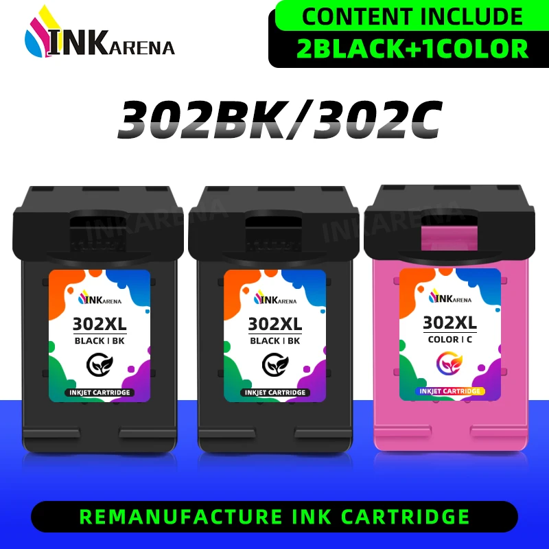 Sostituzione Della Cartuccia Di Inchiostro Inkarena 302Xl Per Hp 302Xl 302 Deskjet 1110 2130 1112 3630 3632 Officejet 3830 3831 3833