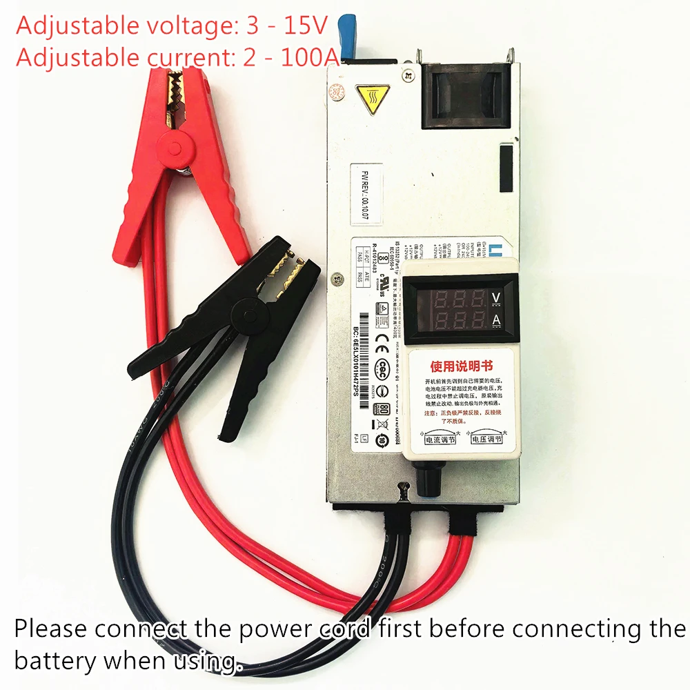 3-15V/30V 3-100A 전압 전류 조정 가능 4S 8S Lifepo4 리튬 이온 리튬 배터리 충전기 12V 14.6V 29.2V 납산 배터리 부품