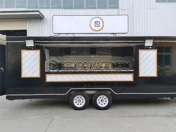 Food Trailer Fully Equipped Food Truck Mobile Kitchen Trailer for Vending on Street Customized Food Concession Trailers for Sale 2