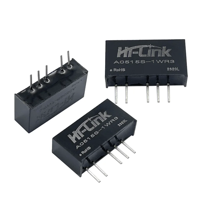 Hi-Link Single Output Módulo de Alimentação CE, DC, DC, 1W, 5V, A0505S-1WR3, A0503S-1WR3, A0509S-1WR3, A0515S-1WR3, A0524S-1WR3,