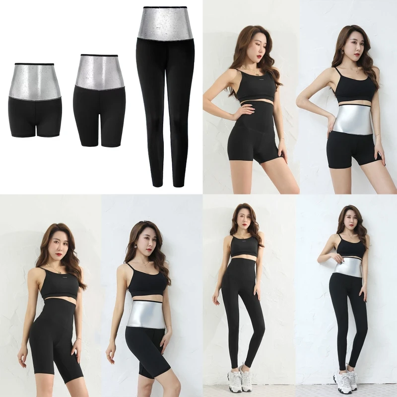 

Sauna Sweat Shapewear Shorts Pants Thigh Workout Suit Waist Trainer Weight Loss Shaper Sweatsuit Fitness Gym Women