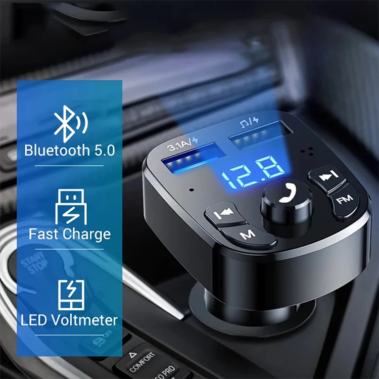 Car Bluetooth MP3 Player Car FM Transmitter Car Hands-Free Car Phone Music U Disk S12708412980b4efba2770849b03e630cG