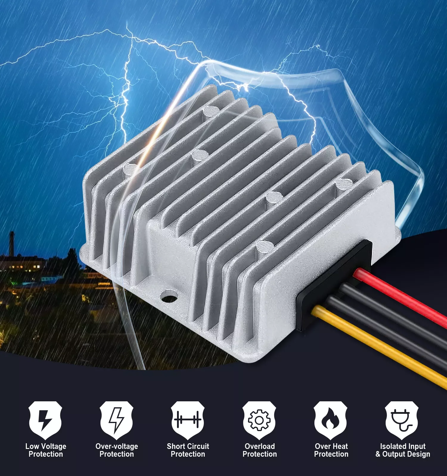 DC 36V/48V Step Down to 12V 20A 240W DC Converter Regulator Power Supply