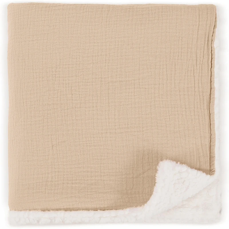 Soft Muslin Cotton Baby Blanket Double Layer Breathable and Lightweight Blanket Cozy Warm for Newborn Baby Boys Girls 2