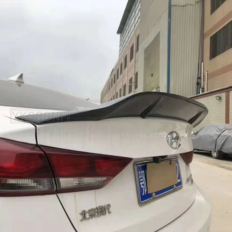 

Для Hyundai Elantra спойлер 2017-2019 лет заднее крыло фотоаксессуары реальное углеродное волокно