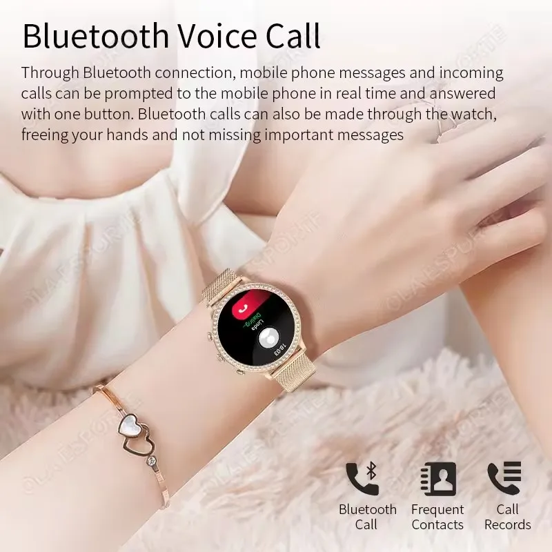 2026 Smart Watch Women AMOLED HD Screen Female Health Management Custome Watchfaces Bluetooth Calls Sports Heart Rate Monitoring 2
