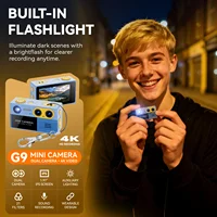 G9 4K Retro Mini Keychain Thumb Camera Built-in Flash Outdoor Sports CameraVideo Shooting Children Multiple Filters Camera 2026 3