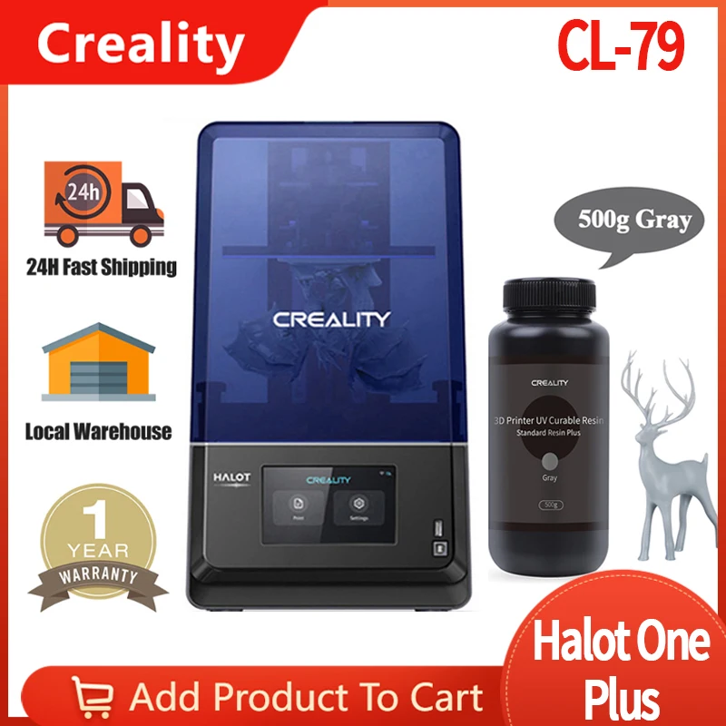 CREALITY 3D HALOT-ONE PLUS Resin 3D Printer 7.9-inch 4K Mono LCD Integral Light Source HD Touch Screen Creality CL79 3D Printers