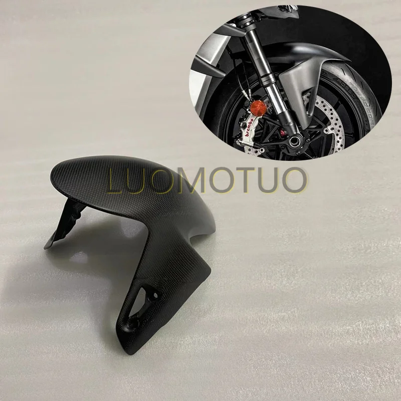100% Fibra Di Carbonio Misura Per Ducati Streetfighter V4 Panigale V4 V4S V2 Carenatura Parafango Pneumatico Anteriore