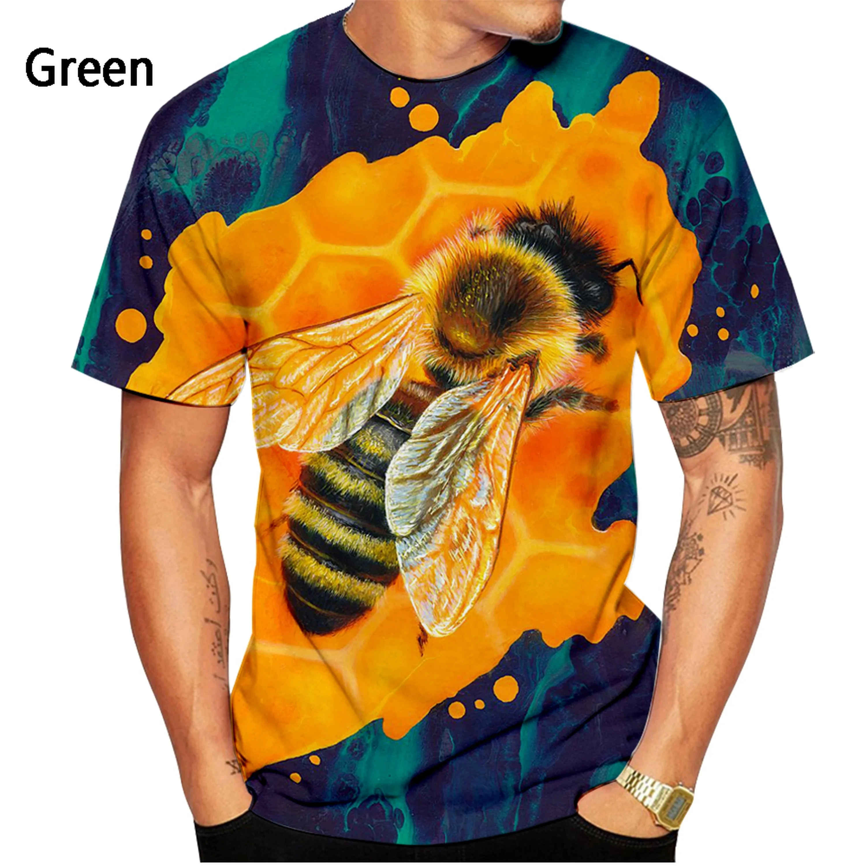 camiseta-con-estampado-3d-de-abeja-animal-para-hombre-top-de-manga