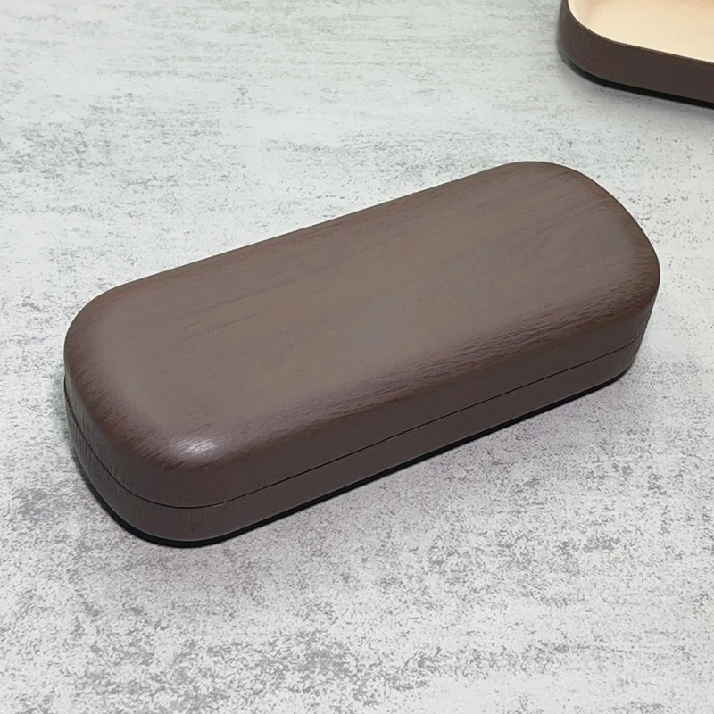 Fashion Hard Glasses Case Women Waterproof Wood Grain Eyeglass Case Cover Portable Reading Glasses Box For Men Spectacle Cases