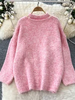 SINGREINY Fashion Solid Cashmere Sweater Long Sleeves Loose Warm Cardigan+Sleeveless Knitting Tank Top Winter Gentle Casual Tops - Image 6