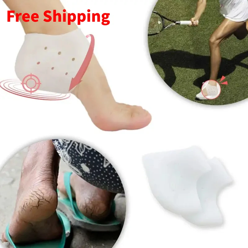 

10Pairs Heel Spur Gel Heel Cushion Insole Pad Protector Silicone Cushion Insoles Orthotics Plantar Fasciitis Foot Pain Relief