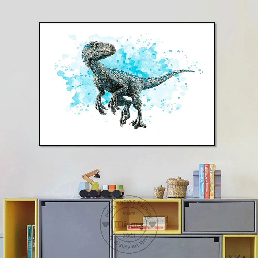 Sala de jogo dinossauro cartaz tyrannosaurus brontosaurus pterodactyl  pintura da lona parede arte imagem para sala estar decoração casa -  AliExpress