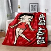 Cartoon  B-B-Bettys-boops Printed Blanket Picnic Blankets Warm Blanket Soft and Comfortable Blanket Home Travel 4