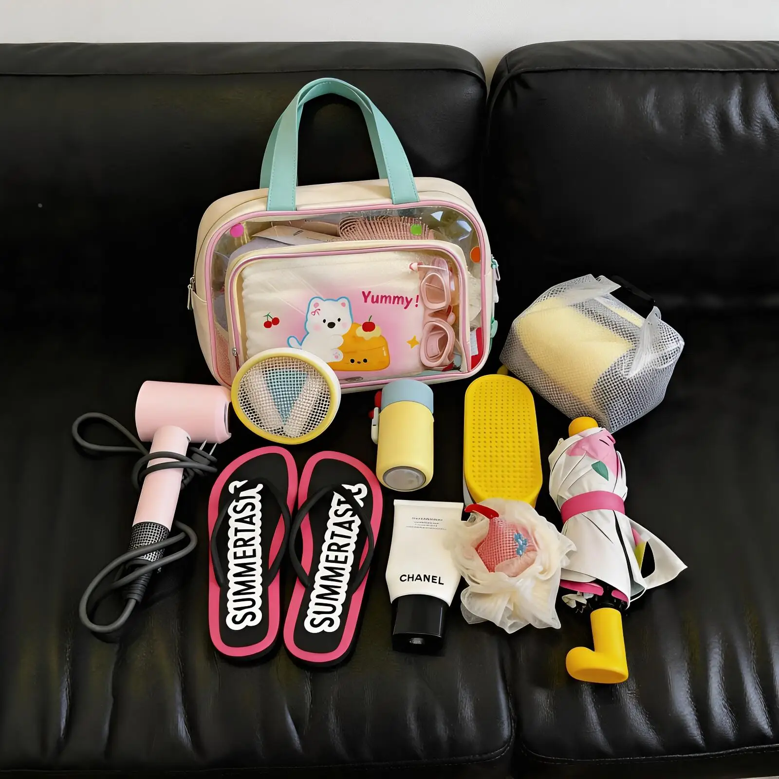 방수 수영 가방 대용량 수납 파우치 습식 및 건식 분리 해변 다이빙 수영 가방 여성용 세면도구 가방