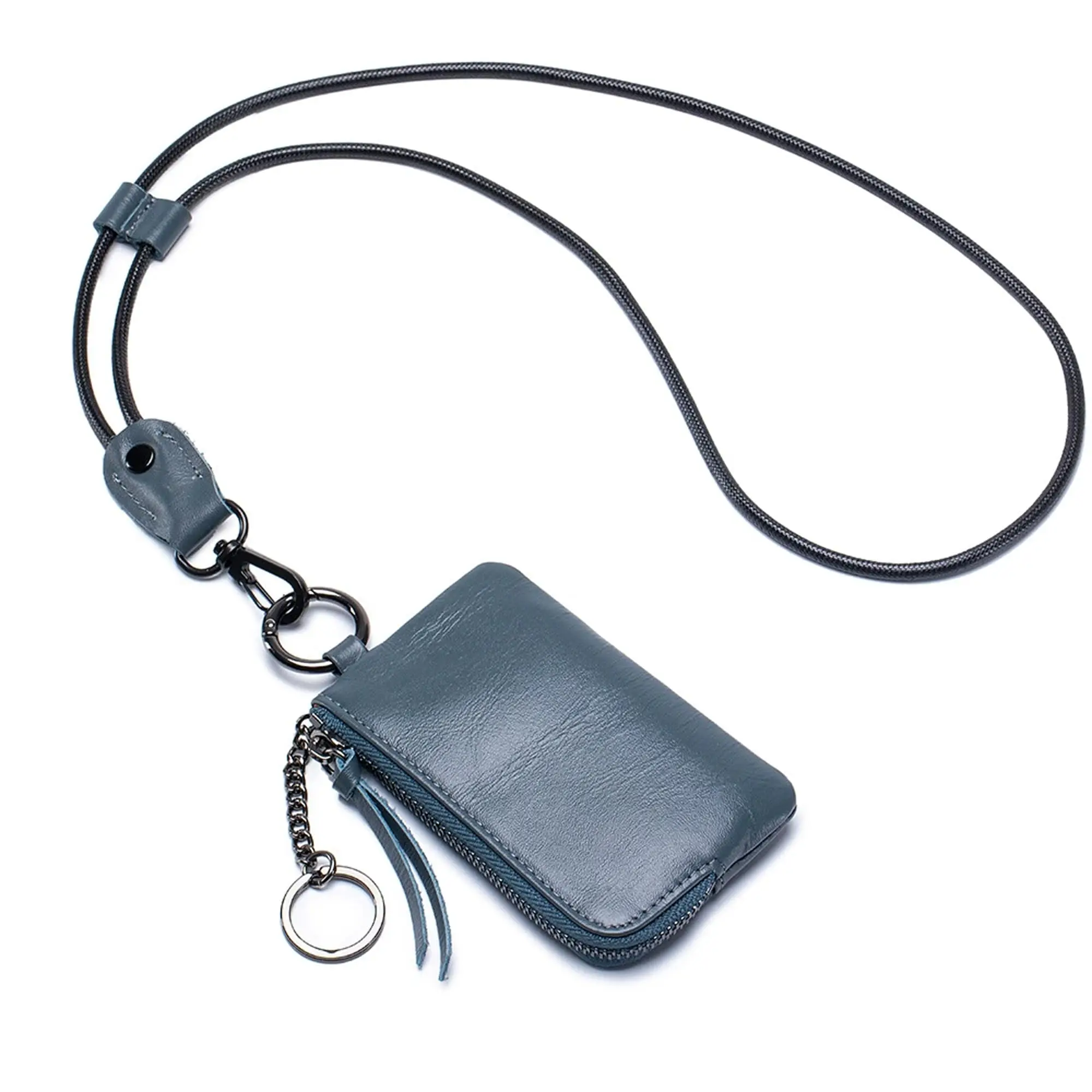 Minimalist Leather Keychain Wallet & Coin Purse