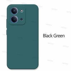 Durable Shockproof Liquid Silicone TPU Phone Case - Redmi 15C 173mm (BlackGreen)