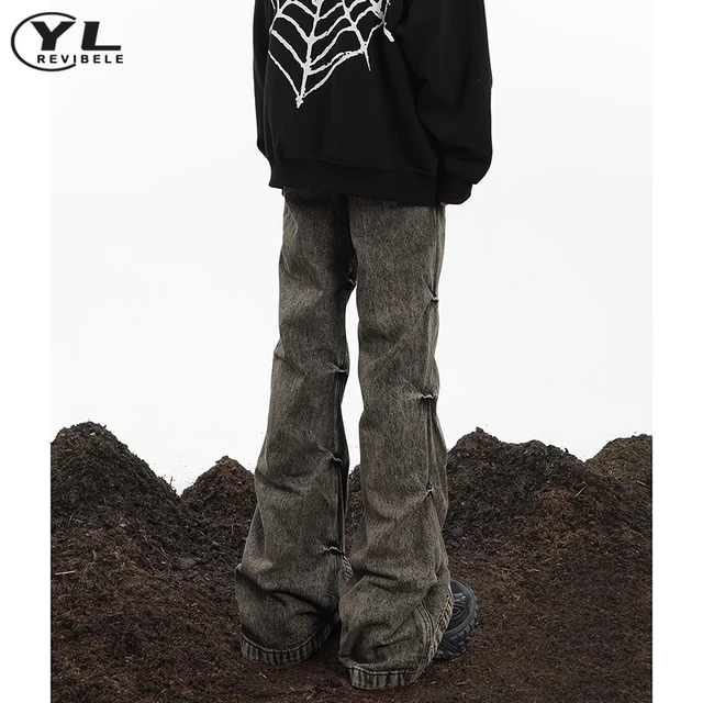 하이 스트리트 패션을 위한 필수 청바지: Pave Hawk 워시 폴드 마이크로 혼 청바지