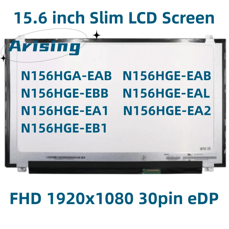 Écran De Remplacement 15,6" LED SLIM Full HD Pour PC Portable - Compatible N156HGE-EBB