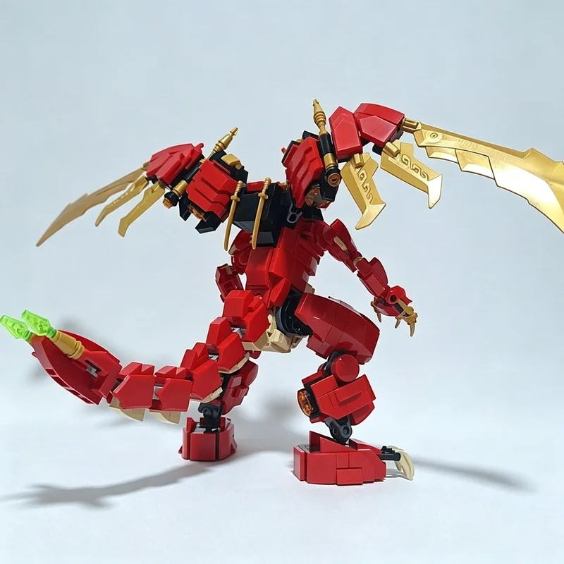 775PCS MOC 기계식 날개 달린 용 모델 테크니컬 빌딩 블록 DIY 조립 선물 취미 컬렉션 데스크탑 장식품