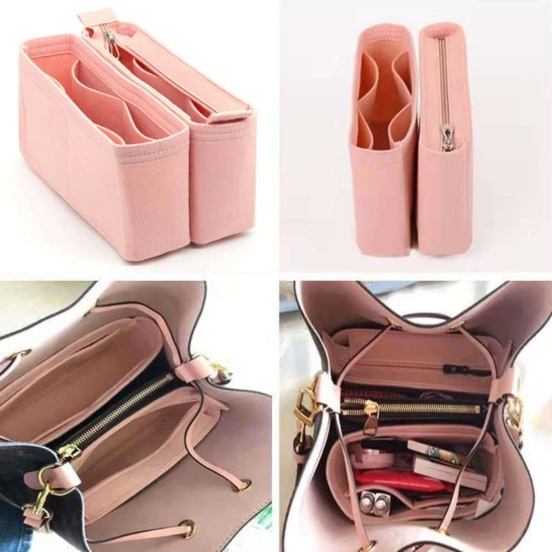 EverToner Felt Insert Bag Organizer for Neonoe Makeup Handbag Organizer  Women Travel Inner Purse Portable Cosmetic Inside Bag - AliExpress