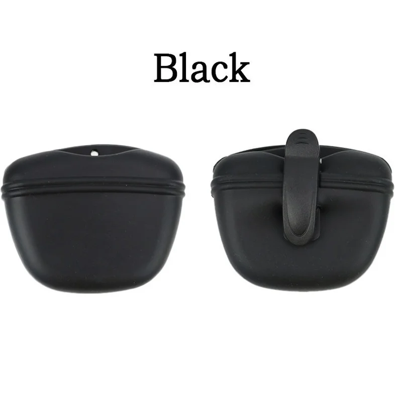 Silicone Dog Treat Bag Pet Portable Dog Training Waist Bag Outdoor Feeder Puppy Snack Pouch Food Reward Storage Pet Supplies dog treat bag dog training supplies