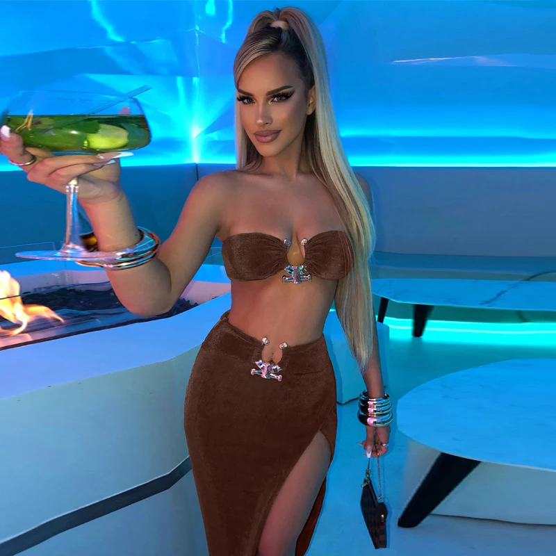 

Женское сексуальное платье из двух предметов, полупрозрачный кроп-Топ с длинным рукавом и облегающая юбка с кулиской, Y2K