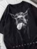 Doberman T-Shirts Women Dog Print Tops Summer O-Neck Oversize T Shirts Casual Soft Short Sleeve Tees Street Woman Clothes 1