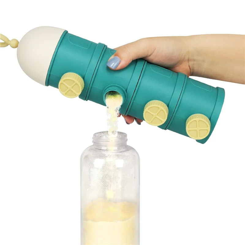 Portable Baby Food Storage Box 3 4 Layers Side Opening Milk Powder Box Non-Spill Infant Essential Cereal Toddler Snack Container baby food storage containers portable food storage box baby milk powder dispenser