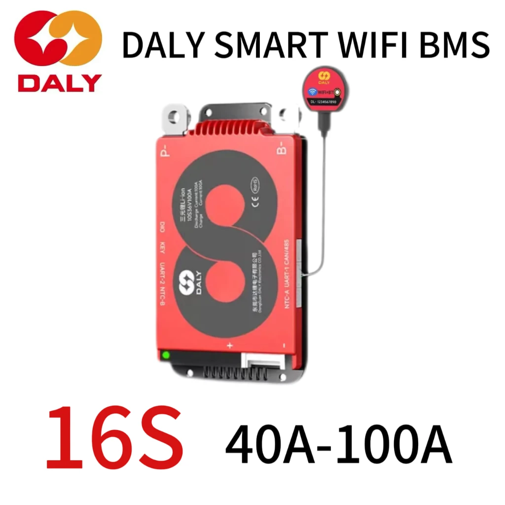 Módulo wifi con pantalla Daly BMS Bluetooth RS485 UART CAN NTC 4S 12V