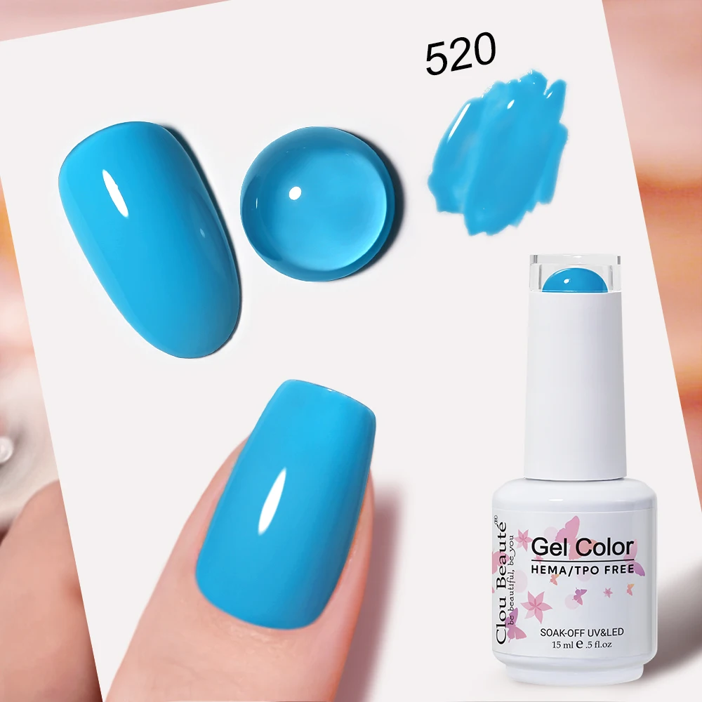 Clou Beaute Full Coverage Dark Red and Grey Gel Nail Polish