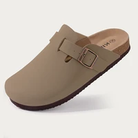 Kidmi Summer Slippers Women Cork Slippers Classic Clogs For Women Mules Fashion Leather Slippers Outdoor Soft Beach Slippers 1