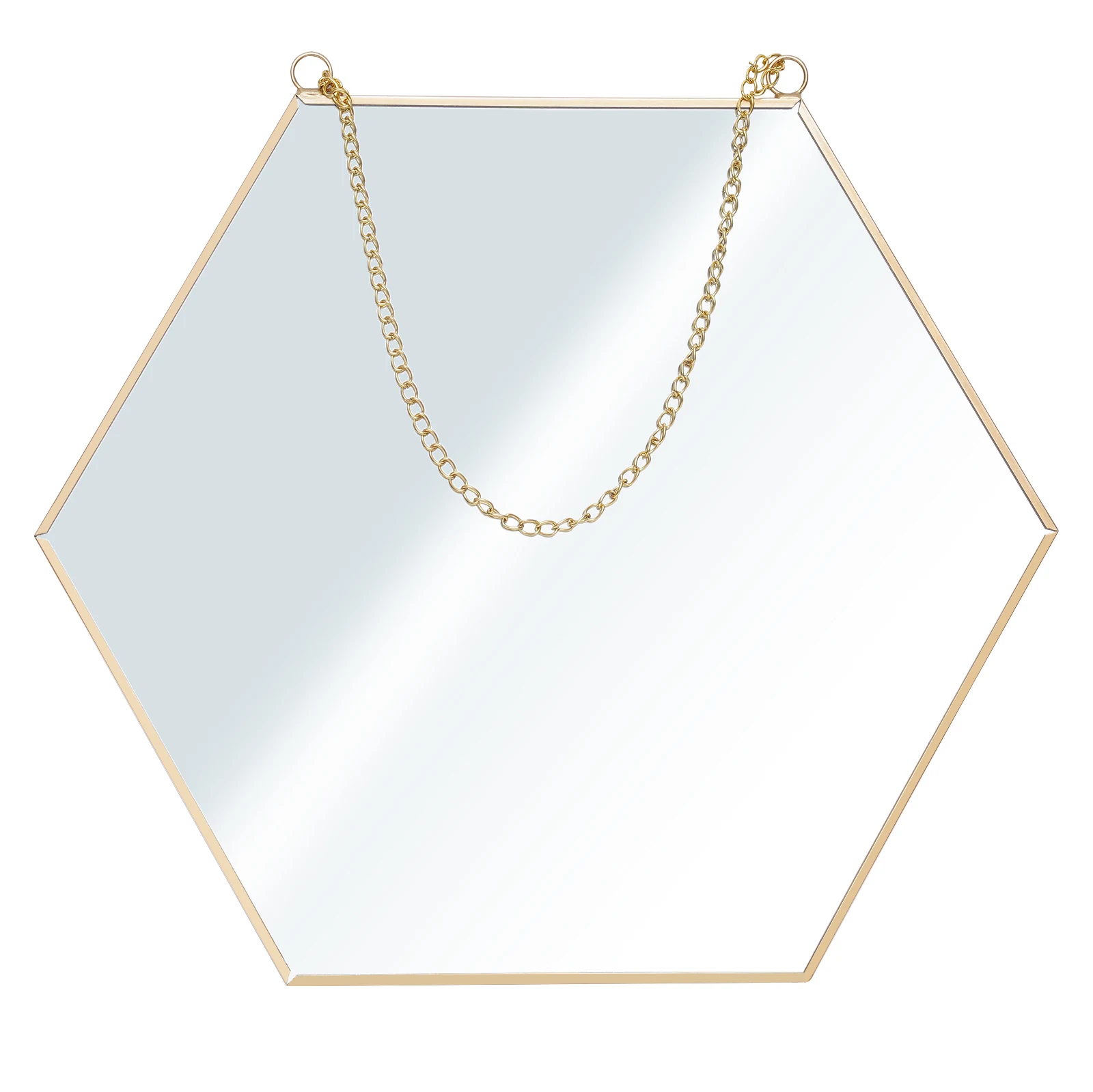LOYALHEARTDY Wall Mounted Mirrior Creative Unique Mirrored Clean Home Wall Hanging Geometric Mirror Bathroom Makeup Decoration