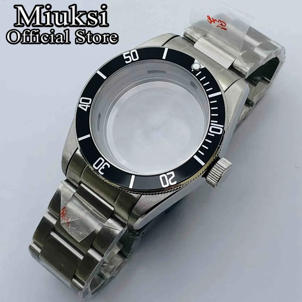 Miuksi-caixa de Relógio de Vidro Safira 41 mm Apto para Nh35 Nh36 Eta2824 2836 Mingzhu Dg2813 3804 Miyota8205 8215 821a Movimento Pt5000 - Image 2
