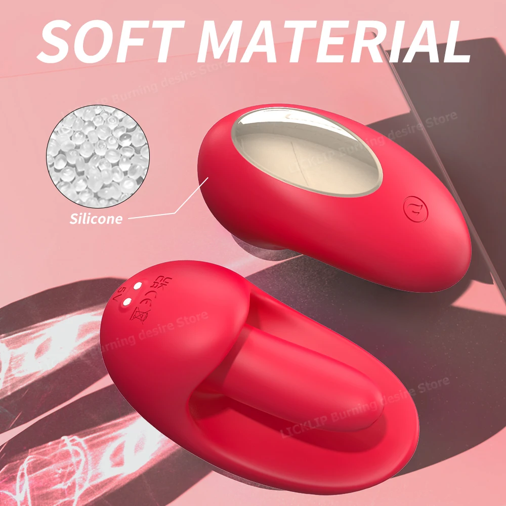 LICKLIP 9 Frequency Wiggling & Vibrating Clitoral Stimulator Tongue Licking Vibrator Silicone Sex Toys for Women Quick Orgasm