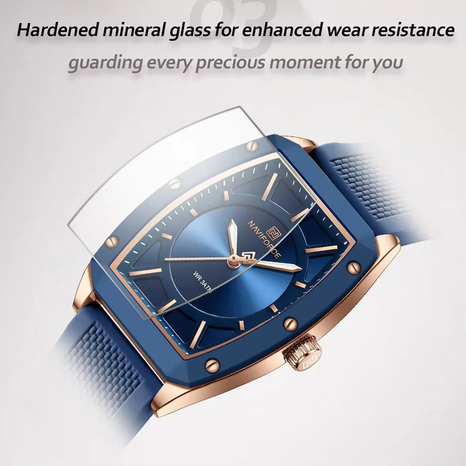 NAVIFORCE-ساعة يد نسائية ، ساعة كوارتز للسيدات ، ح...