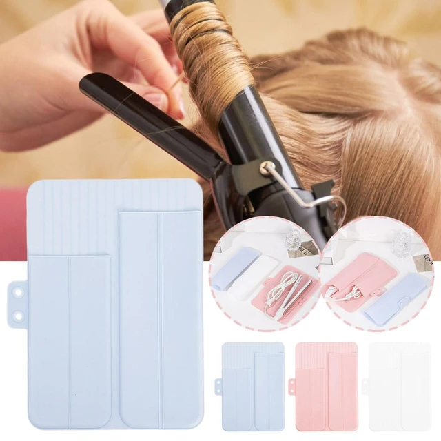 Silicone heat resistant travel mat pouch for curling iron hair