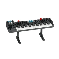 Musical Instrument Building Blocks - Mini Piano & Guitar DIY Assembly Educational Toy Set (Electronic keyboard)