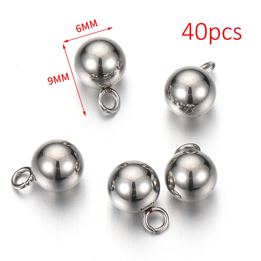 Perni a Sfera in Acciaio Inossidabile per Creazione di Gioielli, Fai-da-Te, Orecchini, Collane, Bracciali, Artigianato, Fornure per Gioielli Fatti a Mano  36