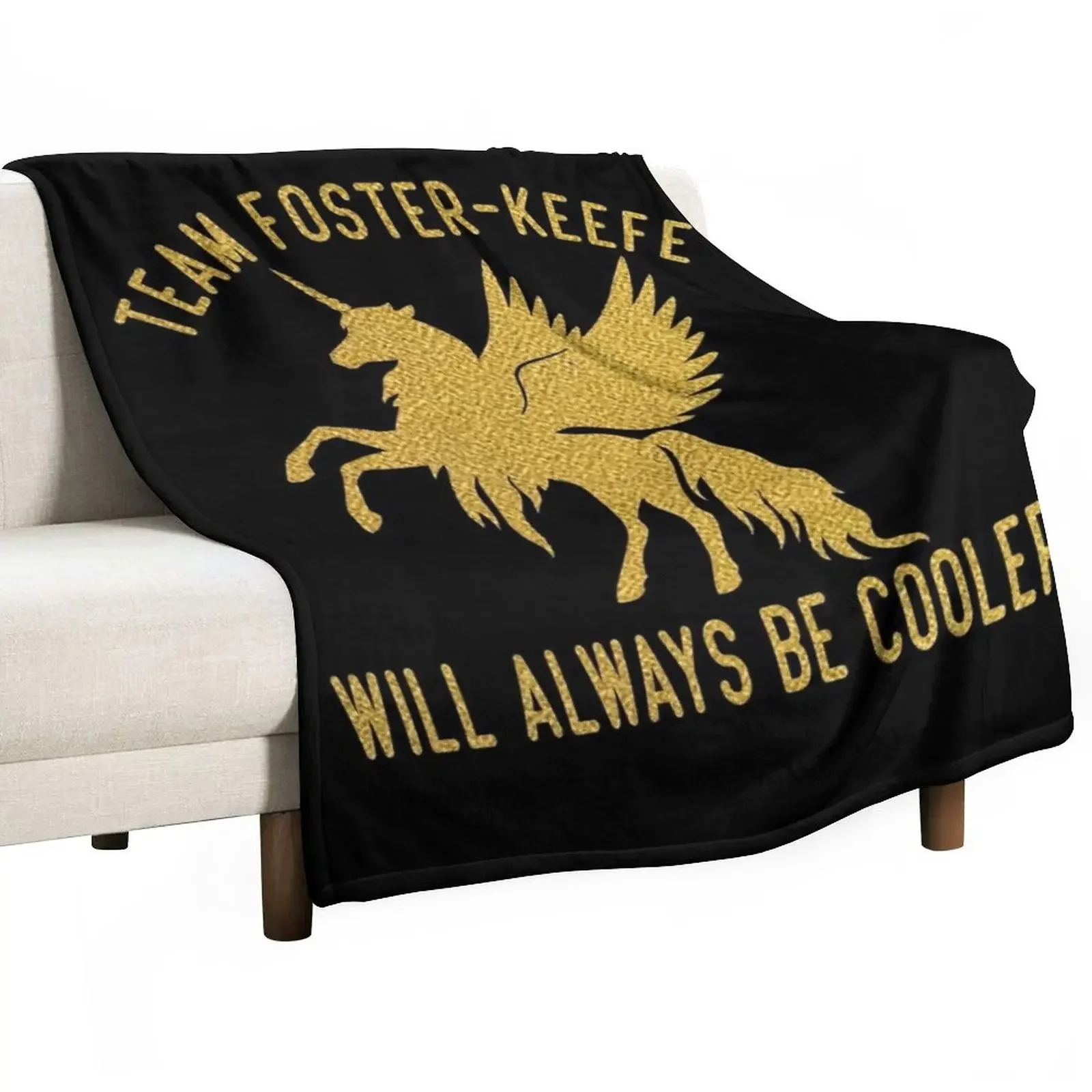 

Team Foster Keefe Will Always Be Cooler Throw Blanket Luxury Designer decorative Blankets