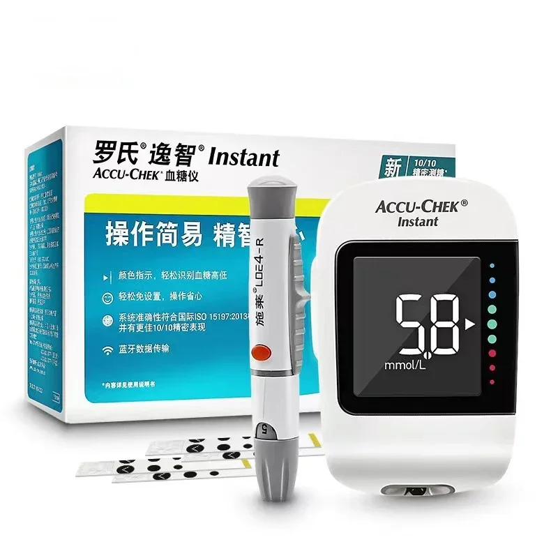 

ACCU Chek Roche Instant Diabet Glucose Accu Chek Glucose Test Strips Free Blood Collectio Needle blood suger test machine gatos