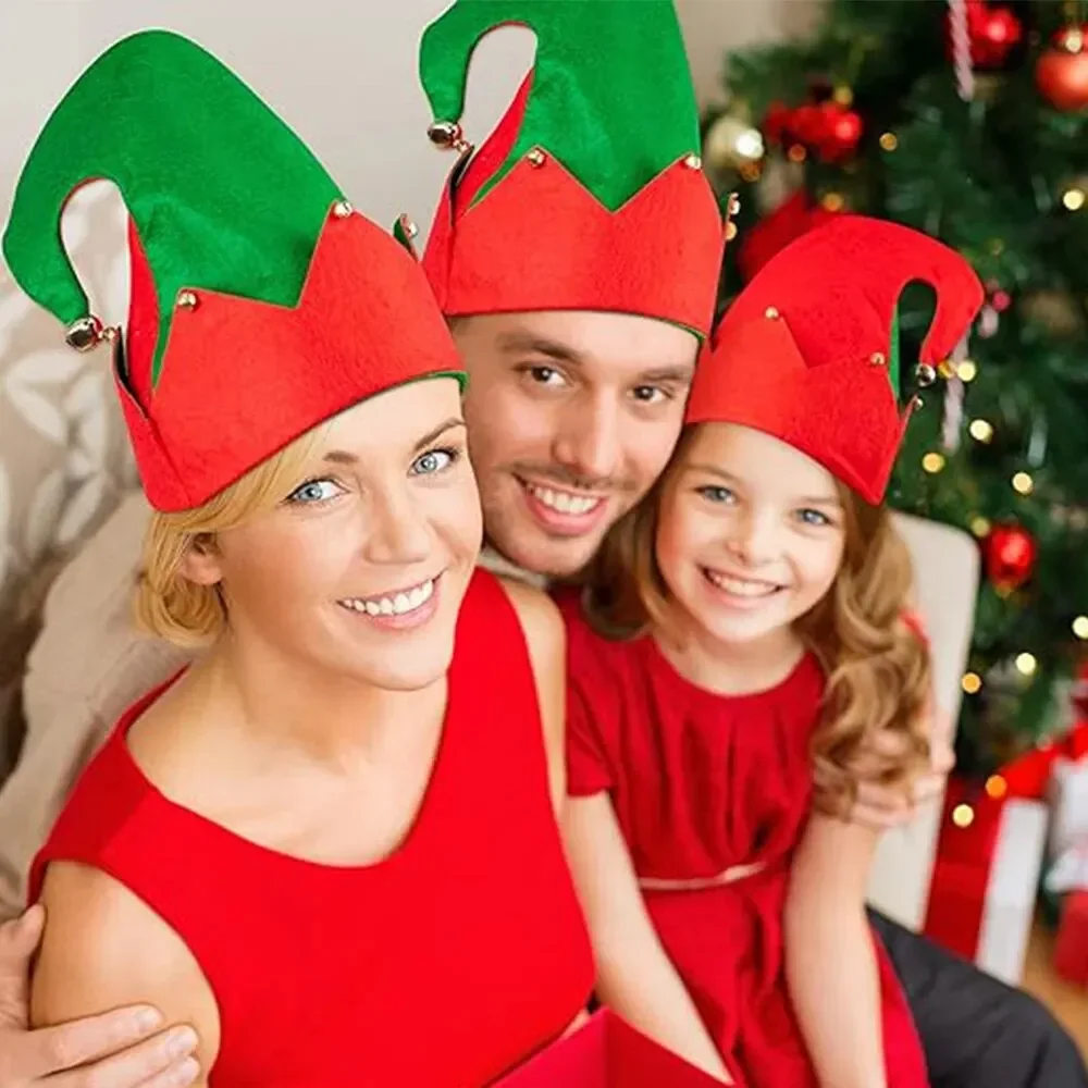 Christmas Hat Red Plush Santa Hats For Adult Kids Winter Christmas Caps Festive Xmas Party New Year Decorations 1PC