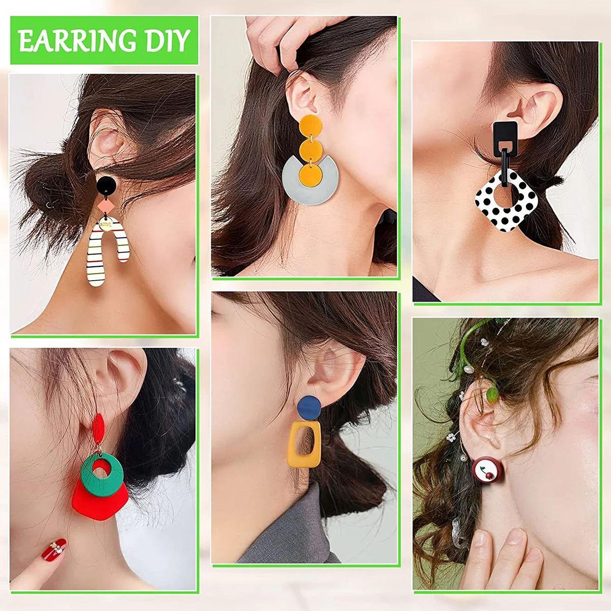 Polymer Clay Cutter Set Earring Making Kit Different Shapes Craft Die DIY Handmade Kids Jewelry Making Clay Tools Mould 142Pcs polymer clay tools clay sculpting tools clay craft tool
