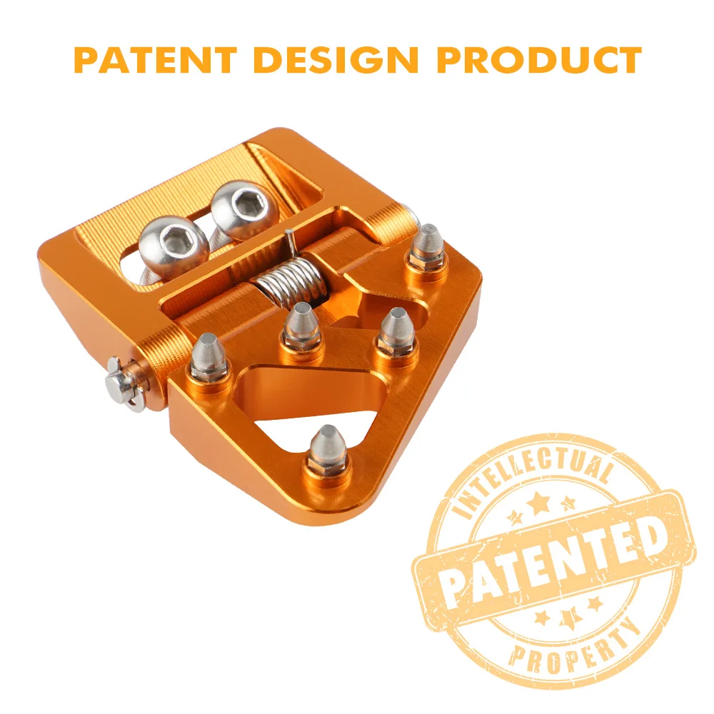 Folding Rear Brake Pedal Step Tip Plate For 2004- KTM EXC 300 EXC-F 350 SX 125 200 SXF 250 XC 400 500 XCF XCW TPi 6D