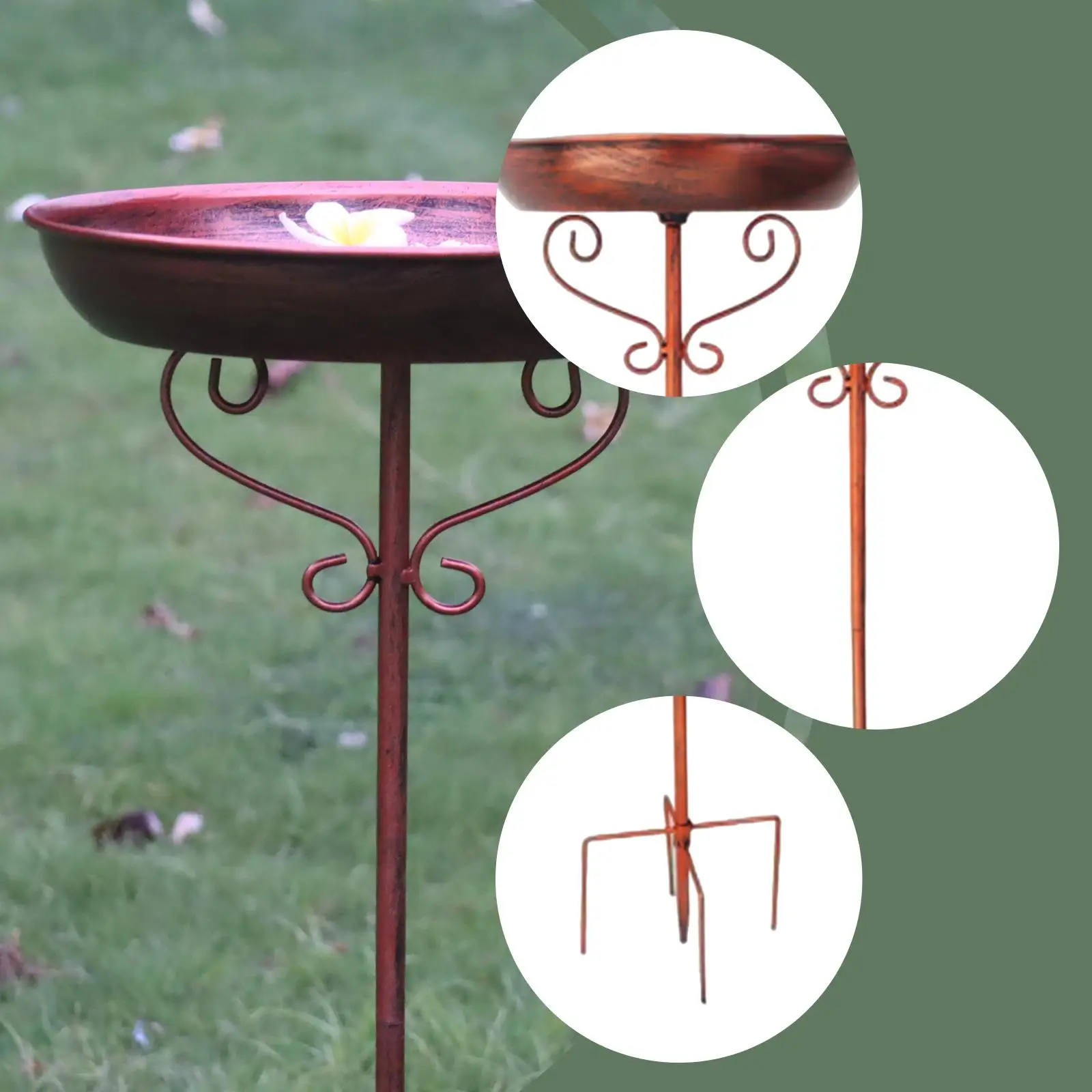 Bird Bath Vintage Style Lightweight Gift Water Bowl Birdfeeder Bird Feeder with Stake for Lawn Patio Courtyard Outdoor Decor Bird Bath Vintage Style Lightweight Gift Water Bowl Birdfeeder Bird Feeder with Stake for Lawn Patio Courtyard Outdoor Decor